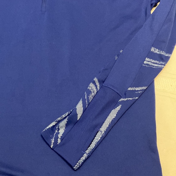 Nike Running Dri-Fit Quarter Zip Womens Royal Blue Athletic Top EUC size M - Picture 7 of 9